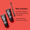 imageHello Activated Charcoal Epic Teeth Whitening Fluoride Free Toothpaste and Toothbrush ampamp Activated Charcoal Extra Freshening Mouthwash Natural Fresh Mint and Coconut OilToothpaste  Mouthwash