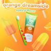 imagehello Magical Mermaid Kids Toothpaste with Fluoride Orange Dreamsicle Flavor Toothpaste for Kids Safe for Ages 2 and Up Helps Prevent Cavities Strengthen Enamel Polish Teeth 3 Pack 42 Oz Each
