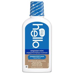 imageHello Activated Charcoal Extra Freshening Mouthwash Natural Fresh Mint and Coconut Oil Fluoride Free Alcohol Free Vegan SLS Free and Gluten Free 16 Fl Oz Pack of 3Peppermint Pow