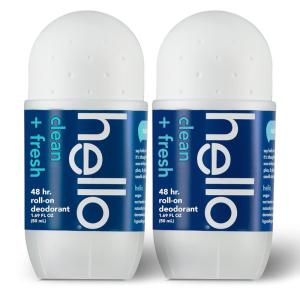 imageHello Lavender Vanilla Roll On Deodorant Aluminum Free for Women  Men 48 Hour NonSticky Formula Dries Quick No White Residue Travel Size 2 Pack 169 oz TubesClean  Fresh