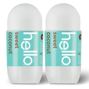 imageHello Lavender Vanilla Roll On Deodorant Aluminum Free for Women  Men 48 Hour NonSticky Formula Dries Quick No White Residue Travel Size 2 Pack 169 oz TubesSweet Coconut