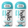 image:imagehello Fresh Citrus Aluminum Free Deodorant for Women and Men 72Hour Deodorant Only 9 Ingredients Baking Soda Free Enriched with Shea Butter Vegan 26 oz Stick Deodorant 2 PackCharcoal