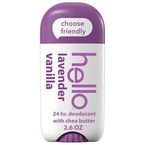 image:imagehello Fresh Citrus Aluminum Free Deodorant for Women and Men 72Hour Deodorant Only 9 Ingredients Baking Soda Free Enriched with Shea Butter Vegan 26 oz Stick Deodorant 2 PackLavender Vanilla