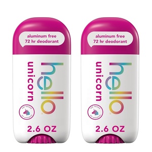 image:imagehello Fresh Citrus Aluminum Free Deodorant for Women and Men 72Hour Deodorant Only 9 Ingredients Baking Soda Free Enriched with Shea Butter Vegan 26 oz Stick Deodorant 2 PackUnicorn