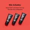 image:imageHello Activated Charcoal Toothpaste Fluoride Free with Activated Charcoal amp Mighty Multitasker Fluoride Toothpaste 8in1 Toothpaste with Minty Flavor Anticavity