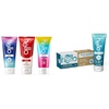 image:imagehello Variety Unicorn Strawberry Dragon Kids Toothpaste Bundle with Smiling Shark Fluoride Free Fruit Punch Toothpaste 42 Ounce