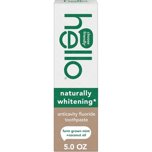 image:imageHello Naturally Whitening Anticavity Fluoride Toothpaste 5 Oz Tube Natural Whitening Toothpaste with Coconut Oil Whitens Naturally and Helps Remove Surface Stains SLS Free Vegan Mint