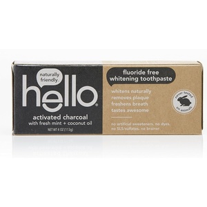 image:imageHello Oral Care Activated Charcoal Teeth Whitening Fluoride Free Toothpaste 4 Ounce