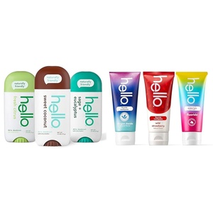 image:imagehello Deodorant Variety Pack Coconut Citrus Sage  Toothpaste Variety Pack Unicorn Strawberry Dragon for Women Men Kids