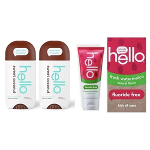 image:imagehello Sweet Coconut Deodorant 2 Pack  Kids Watermelon Toothpaste Bundle