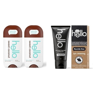 image:imagehello Sweet Coconut Deodorant With Shea Butter for Women amp Activated Charcoal Epic Whitening Fluoride Free Toothpaste Fresh Mint  Coconut Oil Vegan amp SLS Free