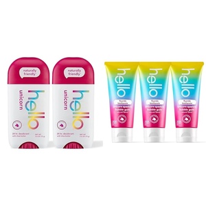 image:imagehello Unicorn Aluminum Free Deodorant for Women amp Unicorn Sparkle Kids Fluoride Toothpaste Natural Bubble Gum Flavor ADA Approved Ages 2 No Artificial Sweeteners No SLS